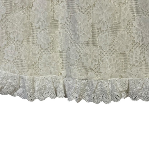 Simplee Dress White Lace Sleeveless Ruffled Floral Feminine Romantic Chic Size S - Picture 4 of 12
